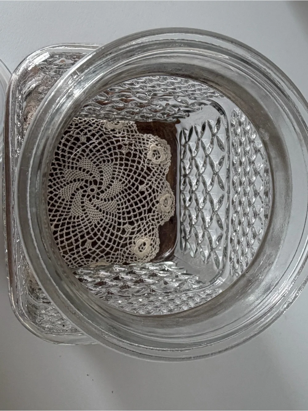 Anchor Hocking Wexford Diamond Cut Apothecary Jar with Lid